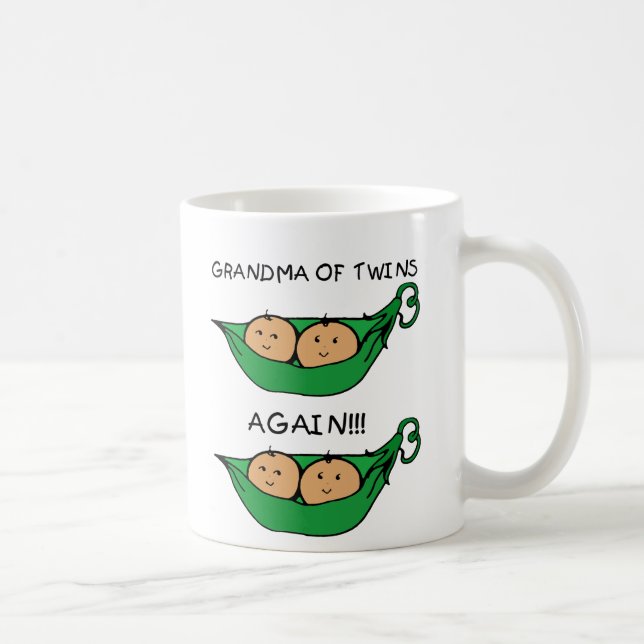 Mug Grand-maman de jumeaux de cosse encore (Droite)