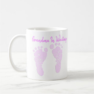 Mug Grand-maman en attendant le faire-part rose de
