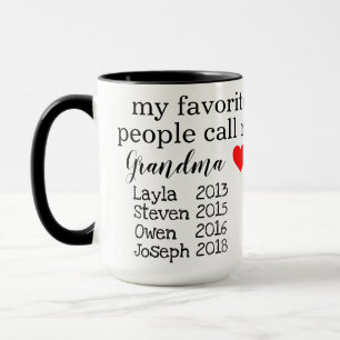 Mug grand-maman/tasse personnalisées de Nana avec des