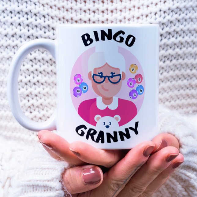 Mug Grand-mère de Bingo | Grosse grand-mère de bingo (Créateur téléchargé)