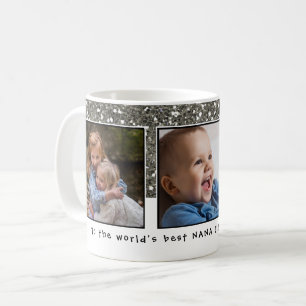 Mug Grand-mère du meilleur collage photo Nana 3 au mon