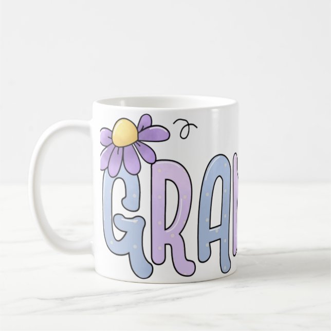 Mug Grand-mère florale (Gauche)