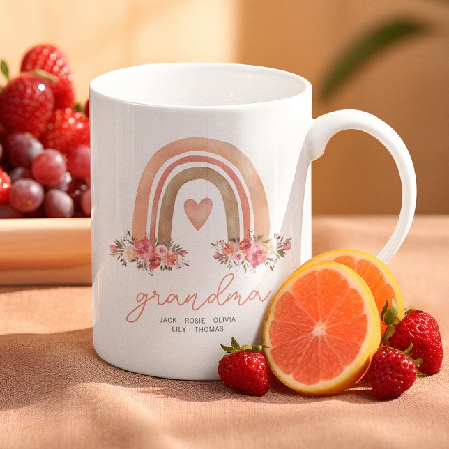 Mug Grand-mère florale arc-en-ciel Boho (Créateur téléchargé)