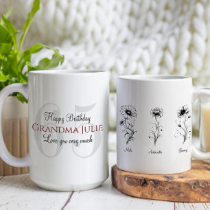 Mug Grand-mère florale Grandpa Sunflower Anniversaire