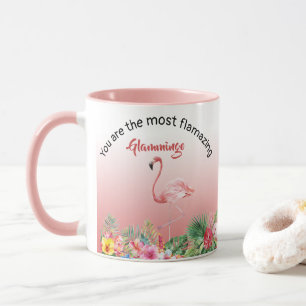 Mug Grand-mère Glamingo Flamant rose Nom tropical rose