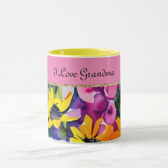 Mug Grand-mère - J'aime grand-mère (Centre)