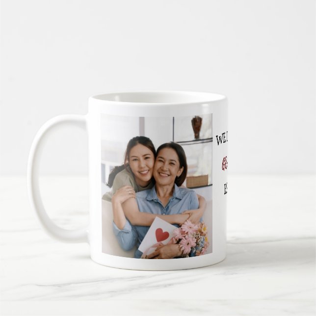 Mug Grand-mère Nous Vous Aimons Photos Personnalisées (Gauche)