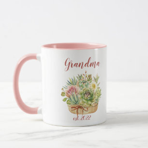 Mug Grand-mère PERSONNALISABLE Date - Première fois Gr