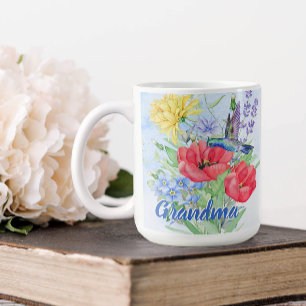 Mug Grand-mère personnalisée des colibris