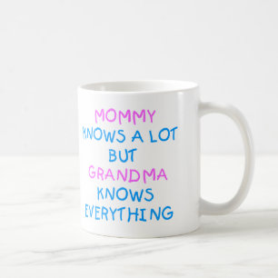 Mug Grand-mère sait tout   Cadeau de la fête des mères