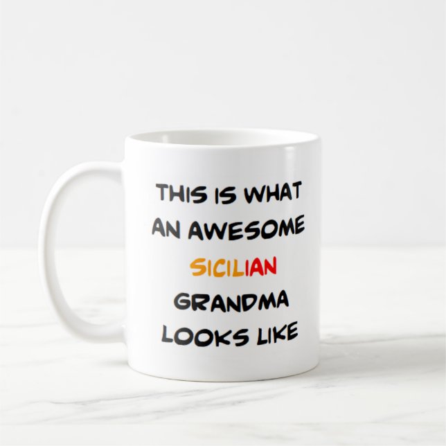 Mug grand-mère sicilienne, formidable (Gauche)