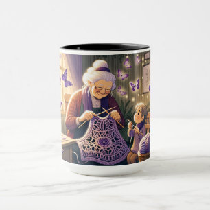 Mug Grand-mère tricot.