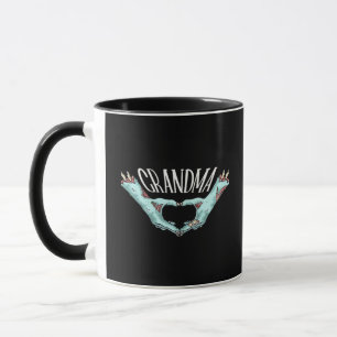 Mug Grand-mère Zombie Coeur main Halloween Costume fam