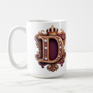 Mug Grand Monogramme D sur Velours Rouge