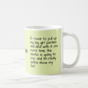 Mug Grand nom vert de mots de culottes de fille