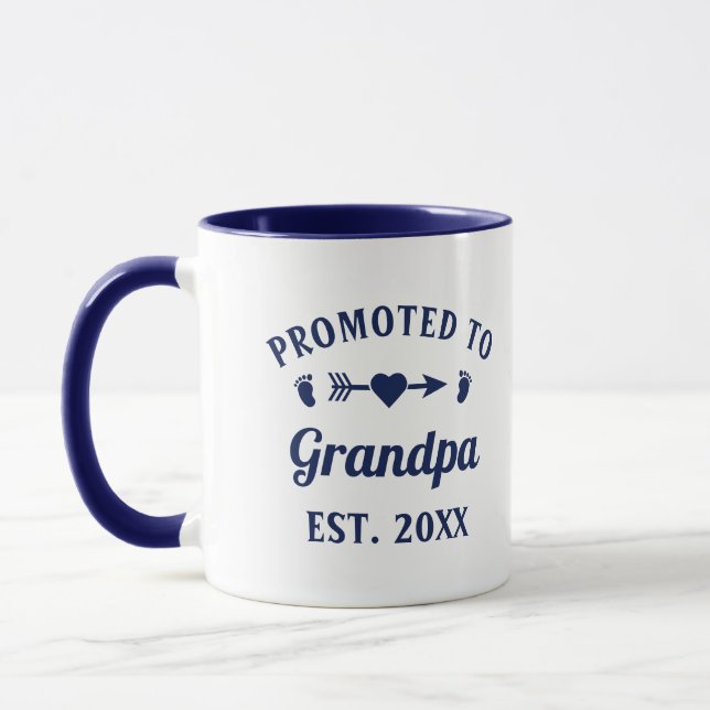 Mug Grand-Père Abuelo Gramps Papa Promu À Grand-Père (Gauche)