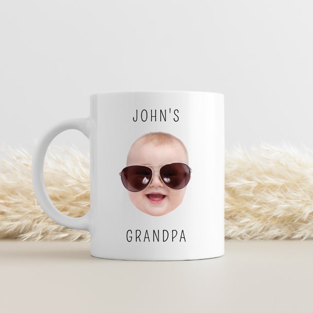 Mug Grand-père Anniversaire, Bébé Visage Dady Cadeau,  (Créateur téléchargé)