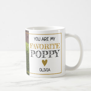 Mug Grand-père de pavot favori Photo personnalisée