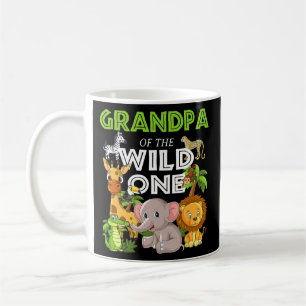 Mug Grand-père du Wild One Zoo Anniversaire Safari