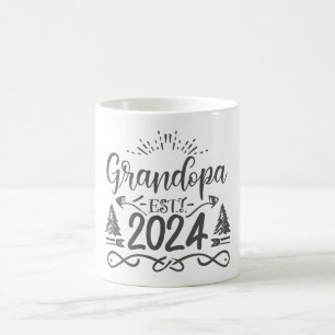 Mug grand-père est 2024, Promoted To Grandpa Est. 2024