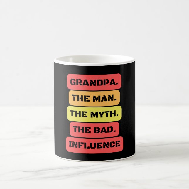 Mug grand-père l'homme le mythe la mauvaise influence (Centre)