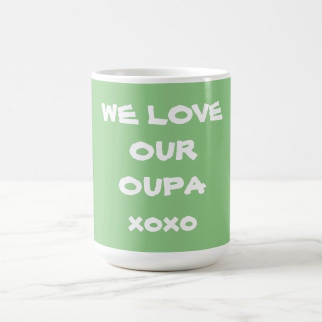 Mug Grand-père Moderne Cute Cool NOUS AIMONS NOTRE OUP (Centre)