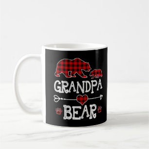 Mug Grand-père Ours Pajama de Noël Rouge Plaid Buffalo