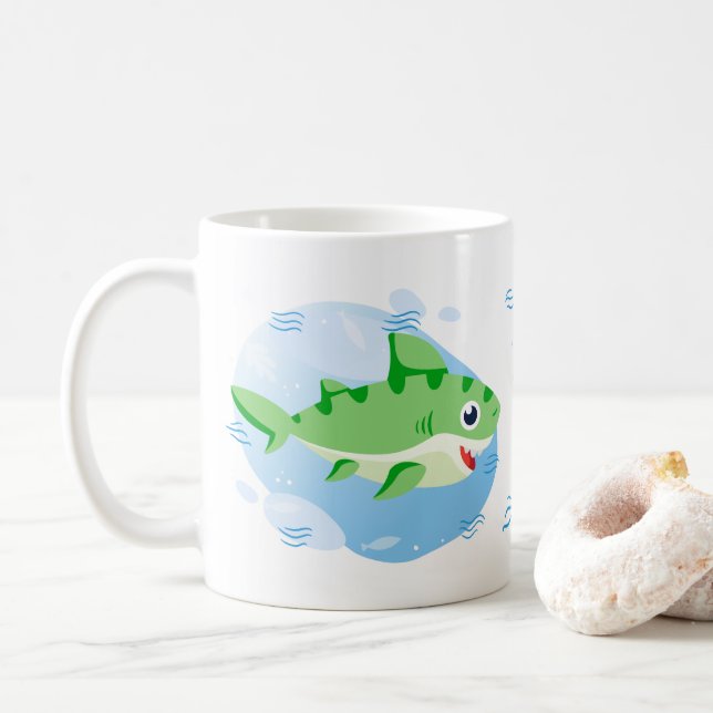 Mug Grand-père requin - Vert (Avec donut)