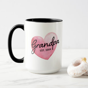 Mug Grand-père Révélation Date établie Coeur