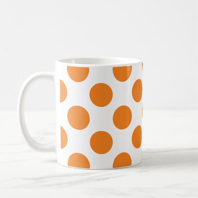Mug Grand pois orange (Gauche)
