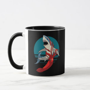 Mug Grand requin blanc et calmar géant