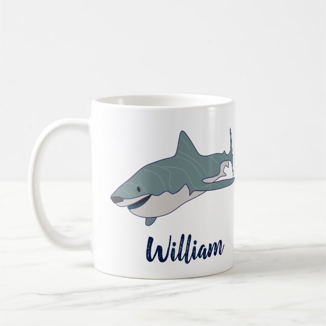 Mug Grand requin blanc Personnalisé (Gauche)