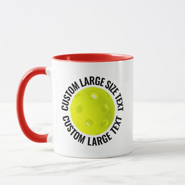 Mug Grand T-Shirt Combo Rouge 325ml Pickleball Personn (Gauche)