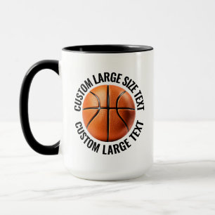 Mug Grand Texte Combinaison NOIR 425g Basketball Perso