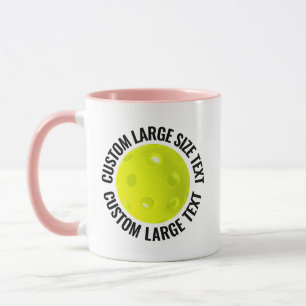 Mug Grand texte Combo PINK 325ml Pickleball personnali