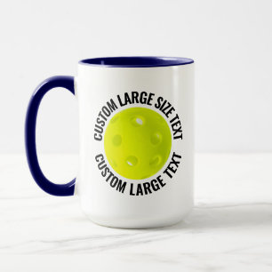 Mug Grand texte NAVY BLUE Combinaison 15oz Pickleball 
