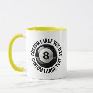 Mug Grand texte YELLOW Combo 11oz 8 Ball personnalisé