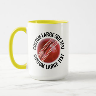 Mug Grand Texte YELLOW Combo 15oz Cricket Personnalisé