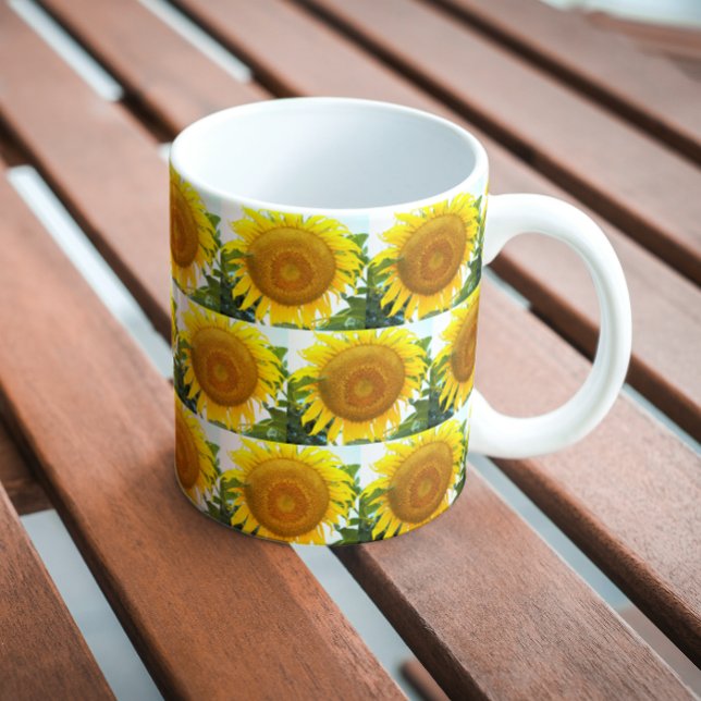 Mug Grand Tournesol Jaune Modèle Floral (In Situ Bench)