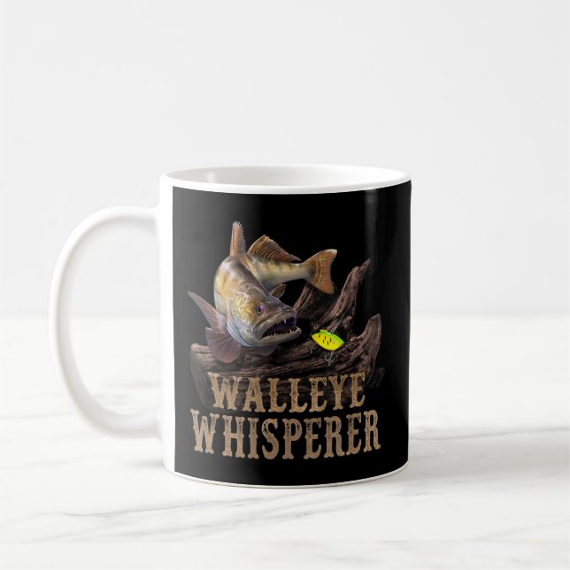 Mug Grand Walleye Avec Dessin De Lure De Pêche : Walle (Gauche)