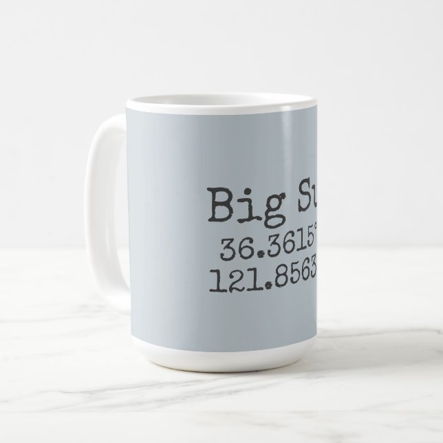 Mug Grande latitude et longitude sur (Devant gauche)