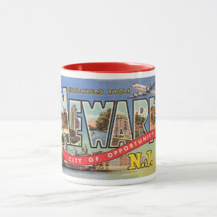 Mug Grandes Lettres, Newark, Style Vintage NJ
