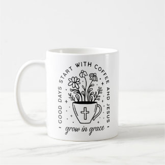 Mug Grandir dans le café de grâce et les citations de