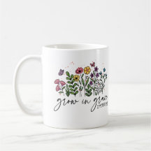 Grandir en grâce - 2e Pierre 3:18 Floral Christian