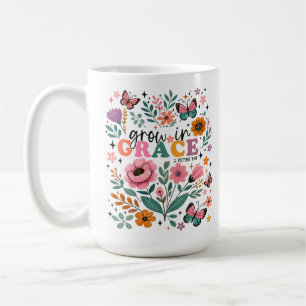 Mug Grandir en Grace Floral Christian
