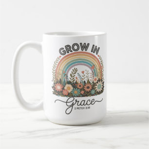 Mug Grandir en Grace Rainbow Floral Christian