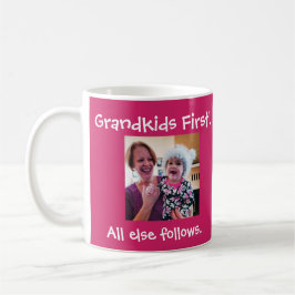 Mug Grandkids premiers photo et texte faits sur