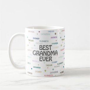 Mug Grandma Cadeaux Petits-Enfants 5-7 Noms