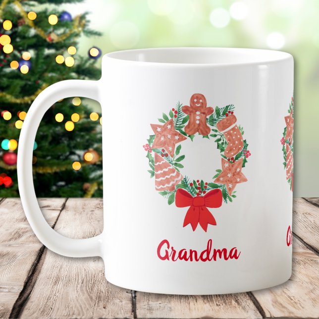 Mug Grandma Christmas Wreath (Créateur téléchargé)