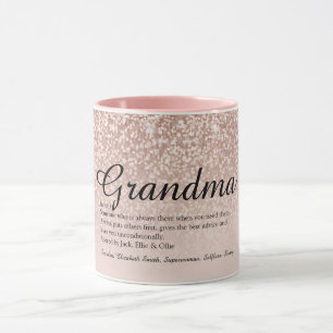 Mug Grandma grand-mère Définition Rose Parties scintil